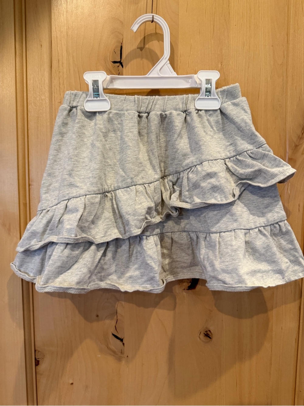 Crewcuts Girls' Ruffle Tiered Skirt - Light Gray